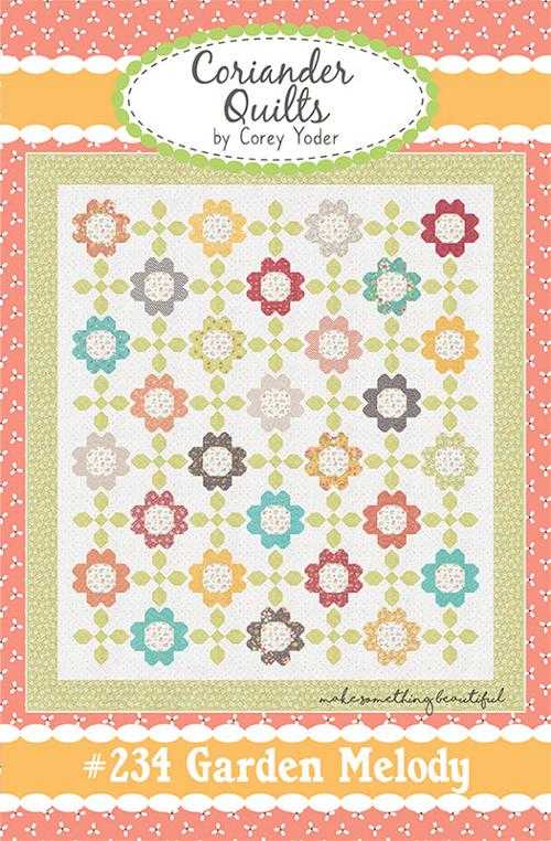Garden Melody Quilt Pattern by Corey Yoder featuring floral design and pastel colors.