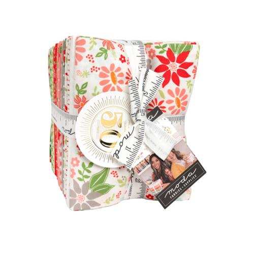 Poinsettia & Pear Fat Quarter Bundle by Sherri & Chelsi featuring holiday fabric designs