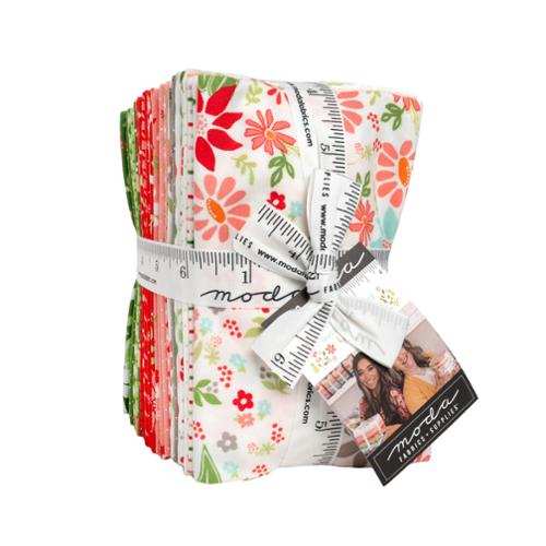 34-piece Poinsettia & Pear fat eighth fabric bundle by Sherri & Chelsi for Moda Fabrics