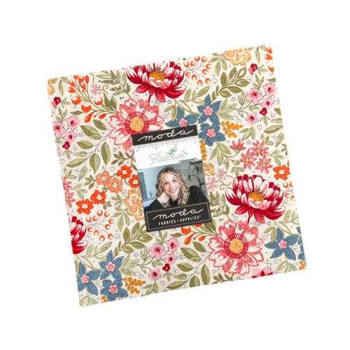 Fieldrush Layer Cake fabric bundle by BasicGrey for Moda Fabrics with soft floral and textured 10-inch squares
