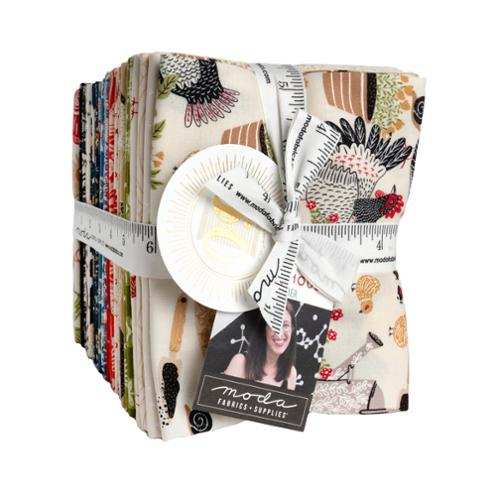 The Henhouse Fat Quarter Bundle featuring rustic hen and chick prints by Gingiber for Moda Fabrics