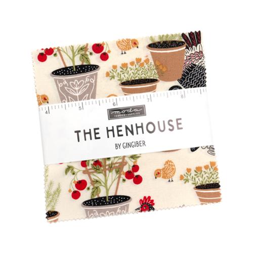 The Henhouse Charm Pack 42 squares rustic farm-themed fabric by Gingiber for Moda Fabrics