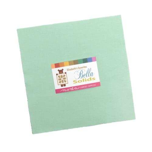 Elizabeth's Favorites Bella Solids light green fabric square from Moda Layer Cake collection