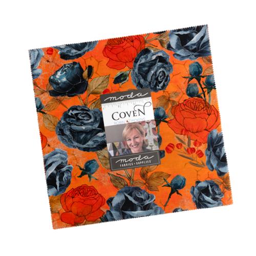 Coven Layer Cake by Robin Pickens Halloween fabric squares with autumn motifs