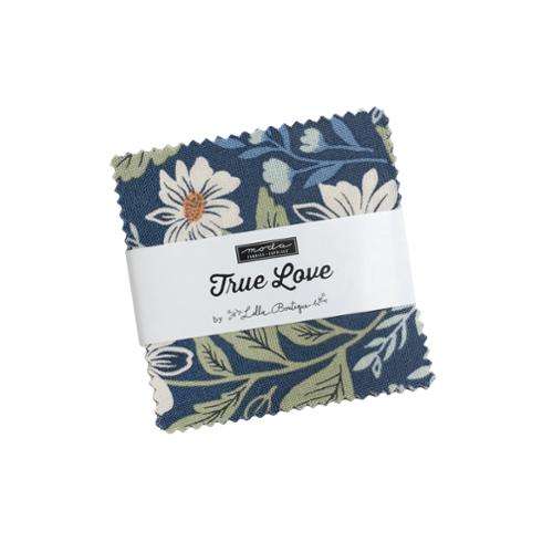 True Love Mini Charm Pack 42 squares by Vanessa Goertzen for Moda Fabrics vintage floral designs