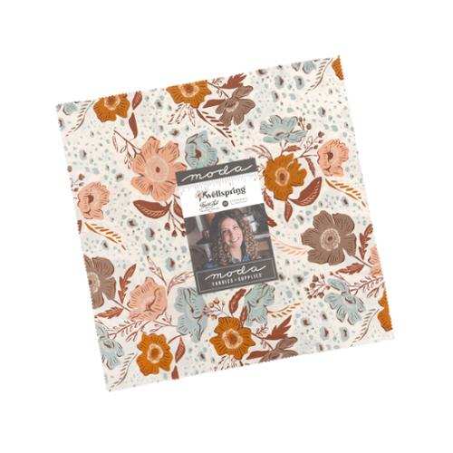 Wellspring Layer Cake fabric squares with floral patterns by Moda Fabrics