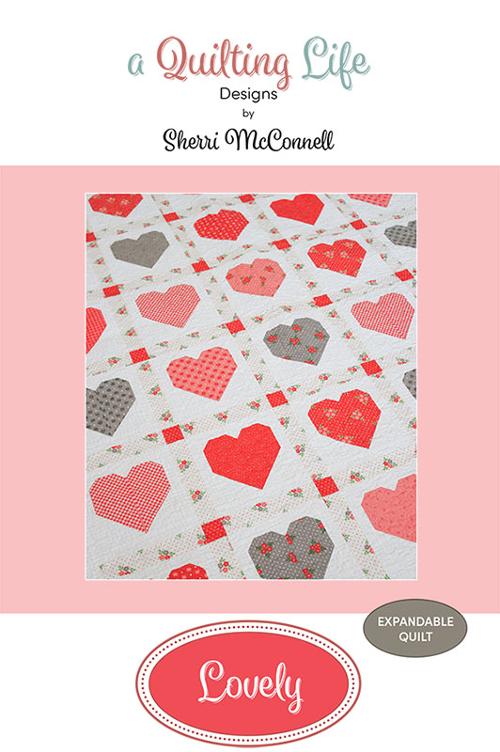 Lovely QLD 190 quilt pattern by Sherri McConnell showing small and large quilt sizes