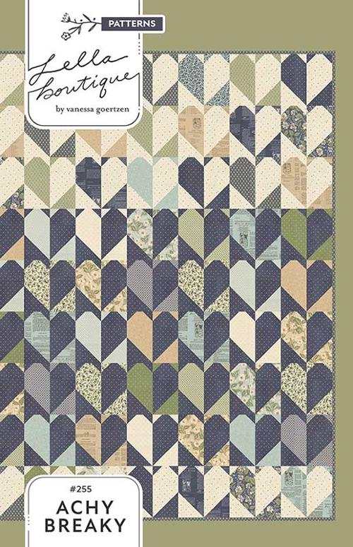 Achy Breaky Quilt Pattern by Vanessa Goertzen, 64.5x72.5 inches printed pattern