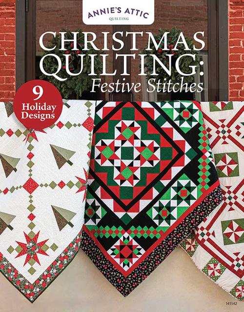 Christmas Quilting book featuring 9 festive quilt designs from Annie's Attic