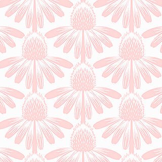 Indelible Soft Blush Coneflower fabric by Anna Maria Textiles with watercolor floral design in soft pink tones