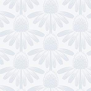 Indelible Soft Cloud Coneflower fabric by Anna Maria Textiles with soft watercolor floral pattern in light neutral tones