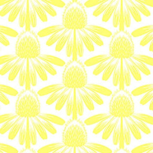 Indelible Soft Sun Coneflower fabric by Anna Maria Textiles bright yellow floral pattern