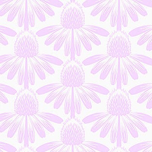 Indelible Soft lilac coneflower fabric pattern by Anna Maria Textiles for Northcott Fabrics
