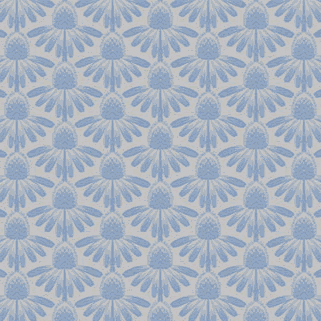 Indelible by Anna Maria Textiles Coneflower Sky fabric with blue floral pattern for quilting and sewing