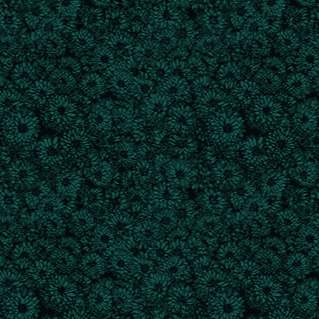 Indelible by Anna Maria Textiles Mums Seaweed fabric with intricate floral pattern in dark green tones, sold in half-yard increments
