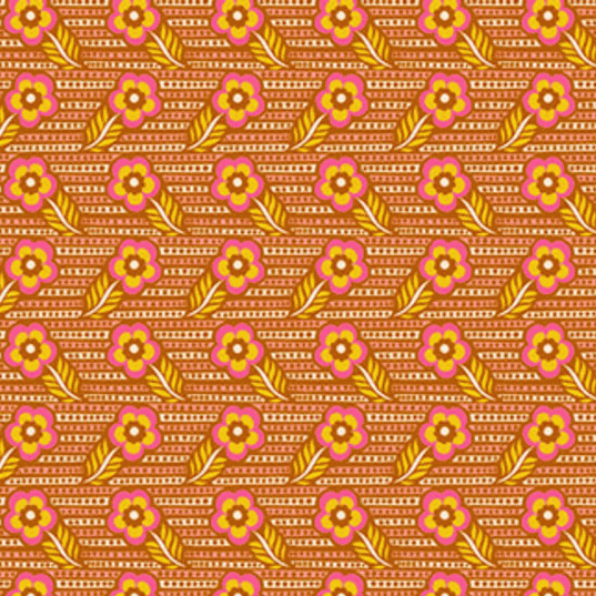 Shooting Star fabric by Anna Maria Textiles featuring caramel woodcarving floral pattern
