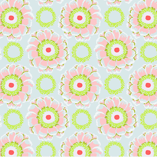 Jumpstart Whirling Cloud floral fabric by Anna Maria Parry for Northcott Fabrics in pastel colors