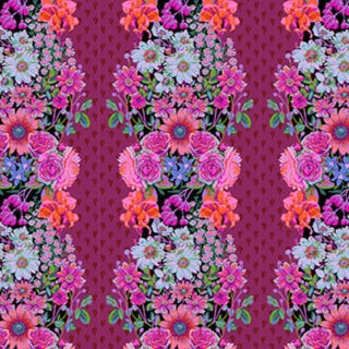 Perennial Borders Beata's Garden plum floral fabric by Anna Maria Parry for Northcott Fabrics