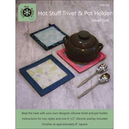 Hot Stuff Trivet small silicone pot holder with printed pattern and heat resistant overlay