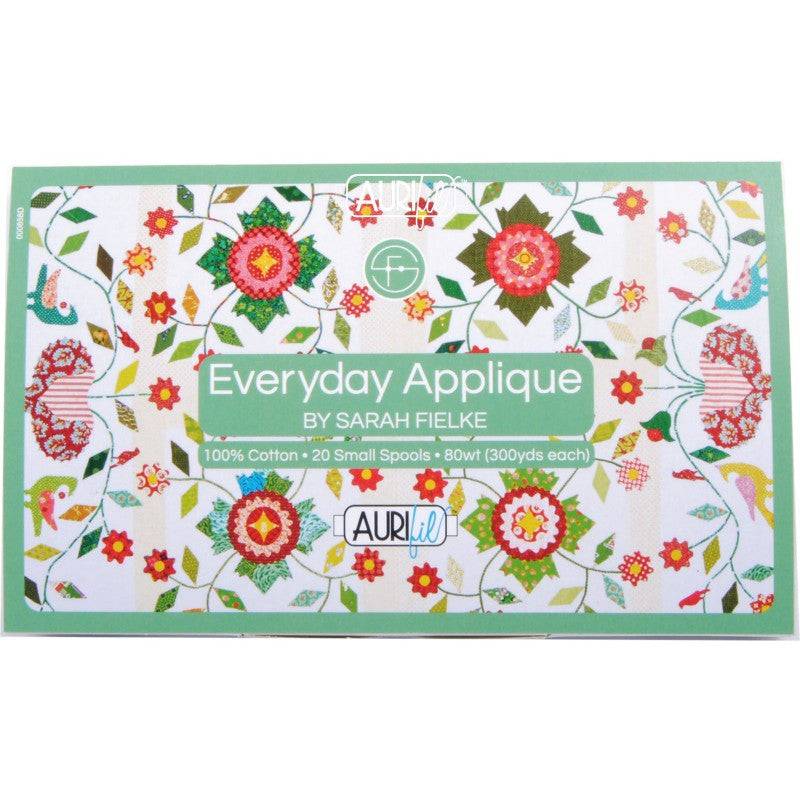 Everyday Applique Aurifil Designer Assortment 20 colorful 80 wt thread spools by Sarah Fielke
