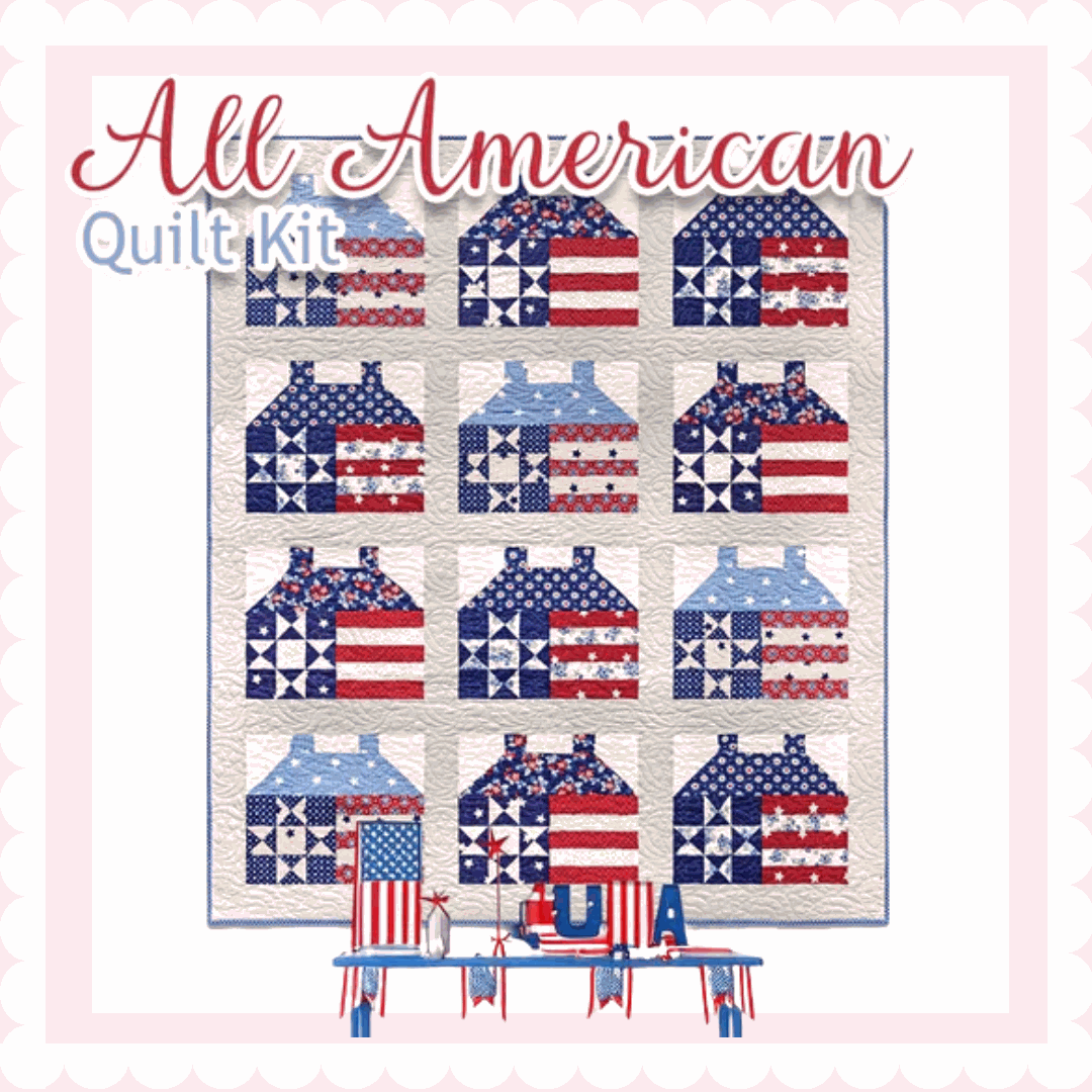 All American Quilt Kit with Star Spangled fabric by April Rosenthal for patriotic home decor