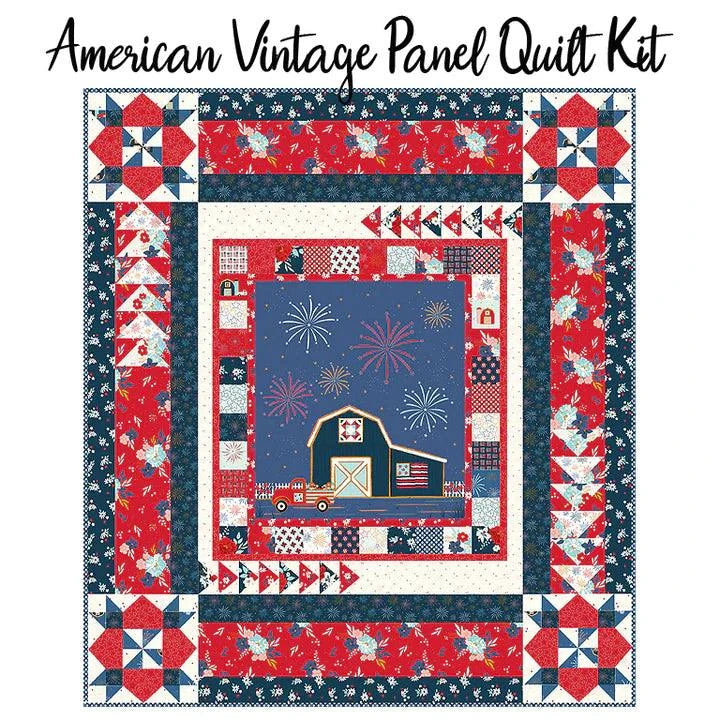 American Vintage Panel Quilt Kit with Sweet Freedom design by Beverly McCullough for Riley Blake Designs featuring quilt top fabric and pattern
