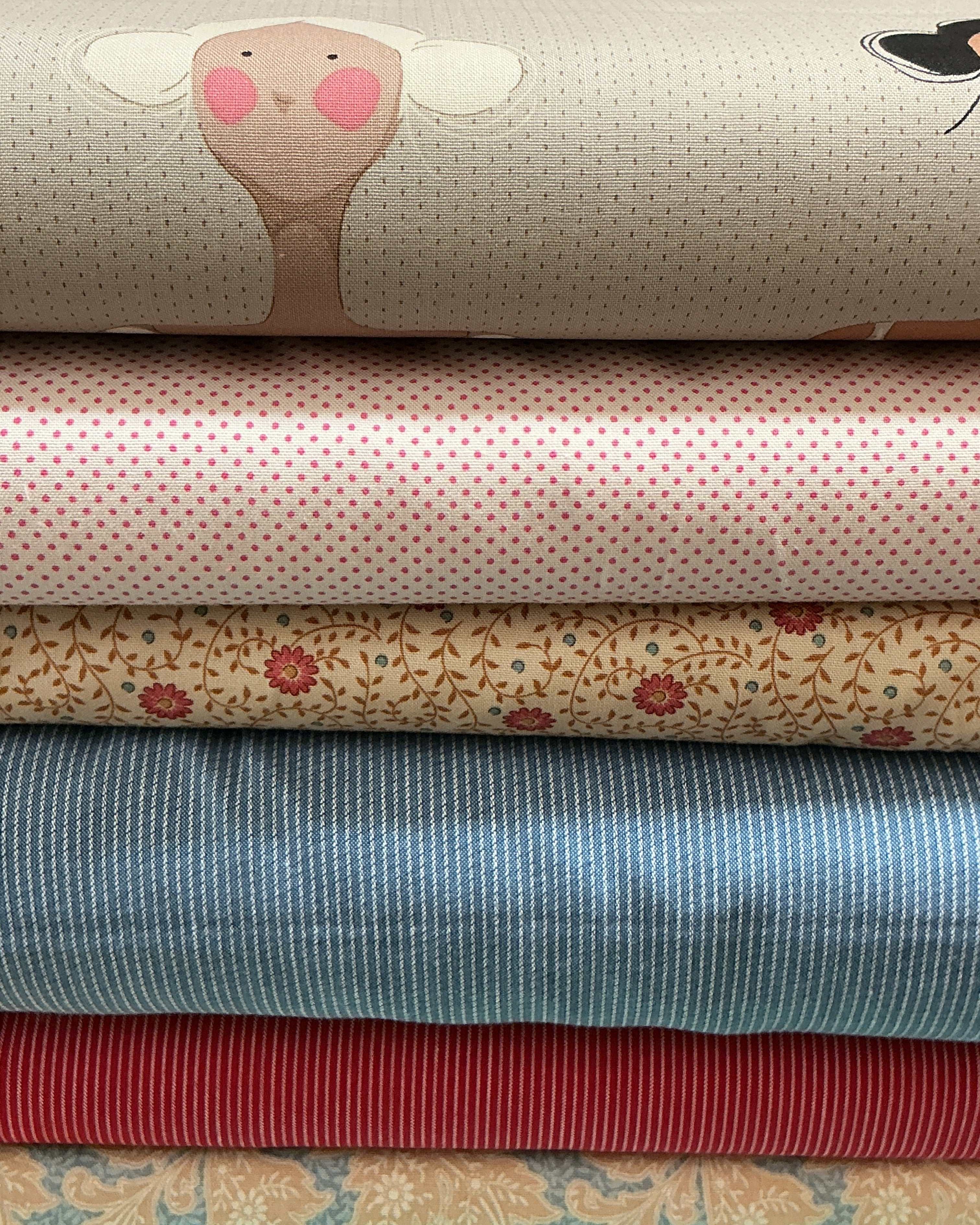 Six-Pack Party Bundle with six colorful half-yard fabric cuts for quilting projects