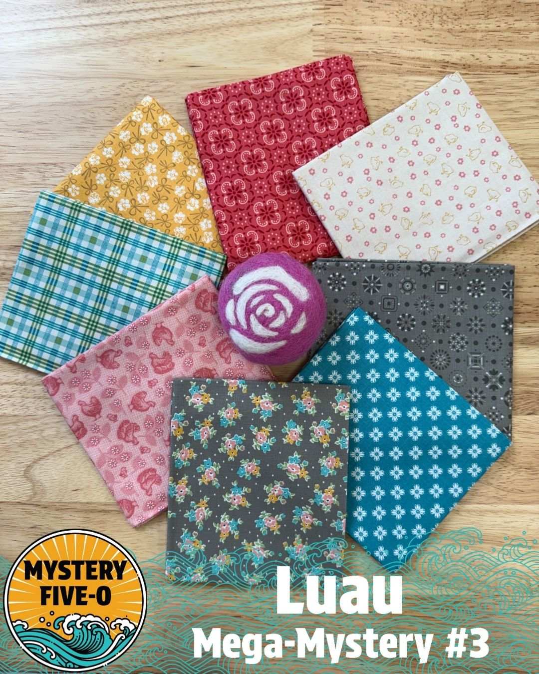 M50 Luau Kit quilt fabric bundle with front, binding, and optional backing choices