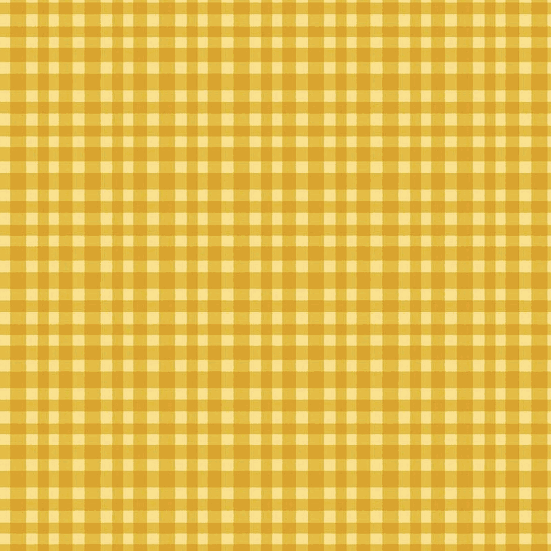 Handmade yellow gingham fabric by Amber Kemp-Gerstel for quilting and sewing projects
