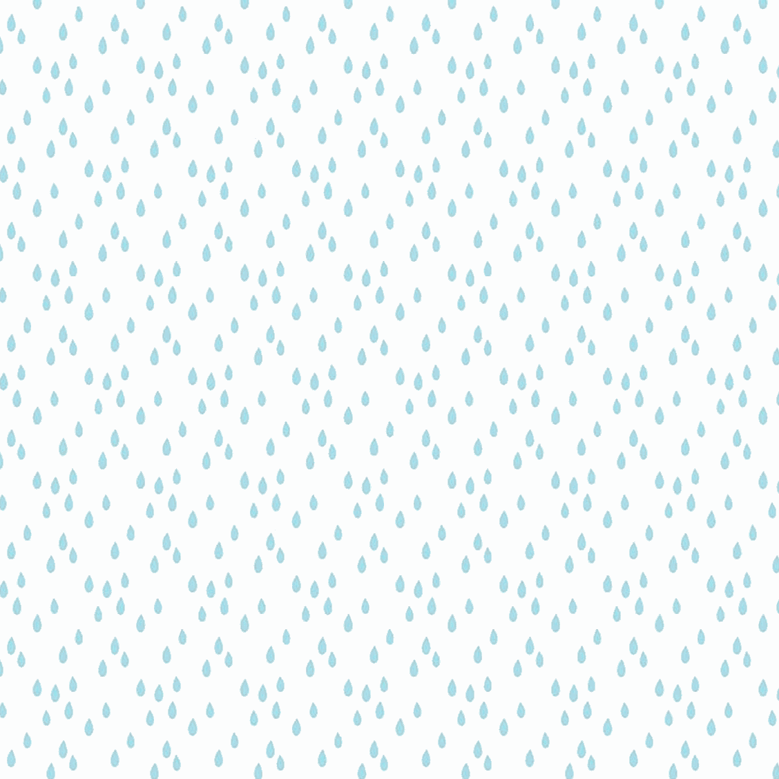 Two by Two Rainy Day white fabric with blue raindrop pattern by Cayla Naylor for Riley Blake Designs