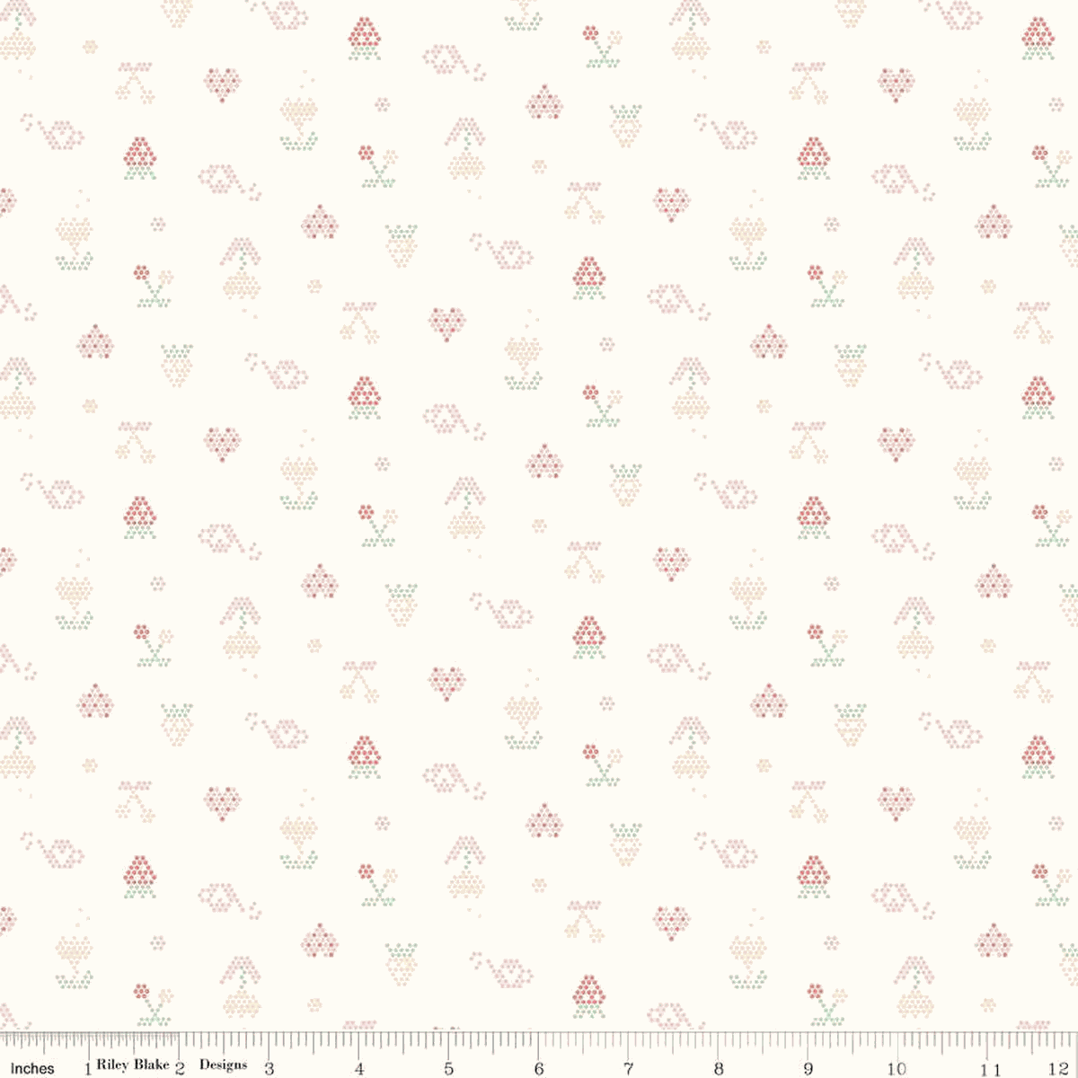 Hush Hush 5 summer love fabric with soft neutral whimsical motifs by Riley Blake Designs