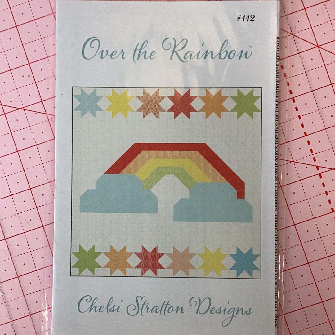 Pattern B19-over the rainbow quilt pattern with stars and rainbow design by Chelsi Stratton Designs