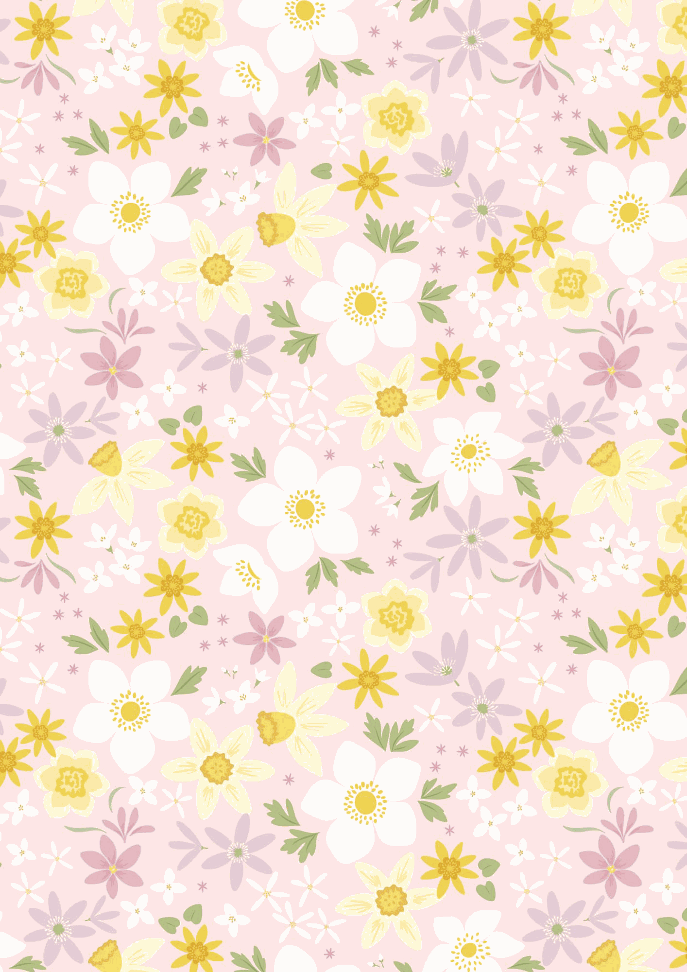 Joys of Spring pastel pink floral fabric by Cassandra Connolly for Lewis & Irene