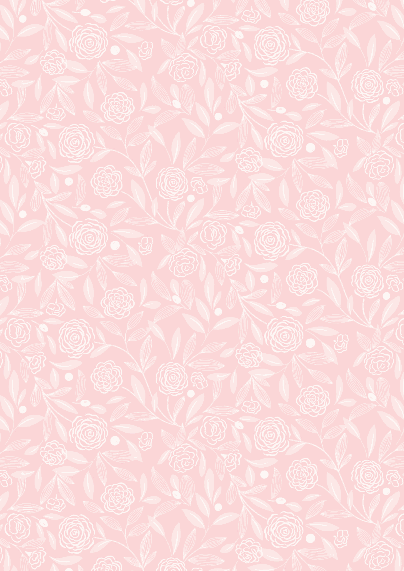 Light pink floral fabric with camellias from Joys of Spring collection by Cassandra Connolly
