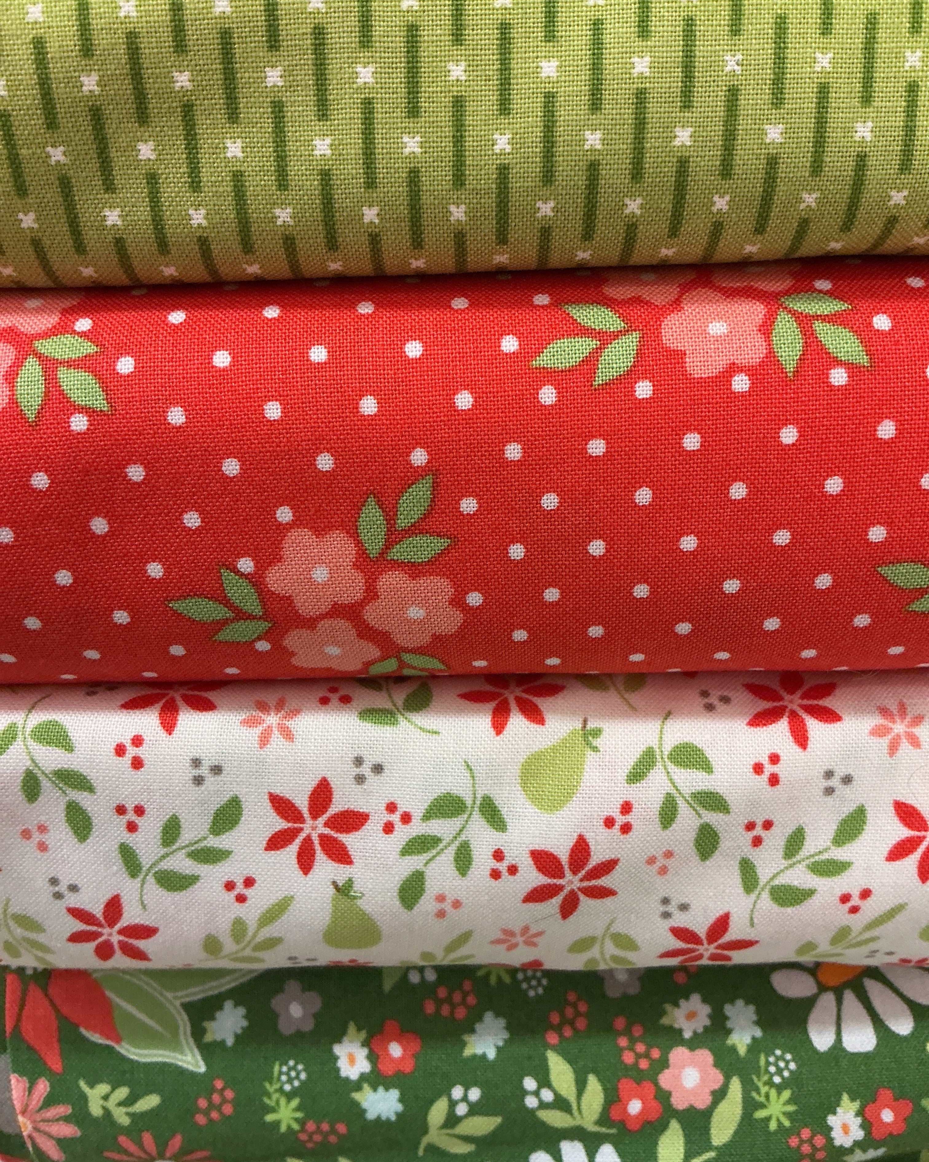 4 Yard Quilt Bundle curated by Bella Rose Quilts with fabric for double-fold binding