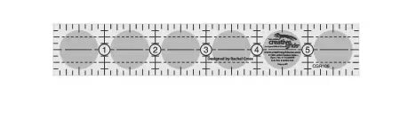 Creative Grids Quilt Ruler 1x6 inch rectangle with non-slip grip and precise measurements for quilting and sewing