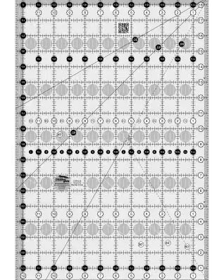 Creative Grids Quilt Ruler 12.5x18.5 inch acrylic with non-slip grip and precision measurements for quilting and crafting