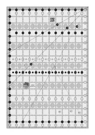 Creative Grids Quilt Ruler 12.5x18.5 inch acrylic with non-slip grip and precision measurements for quilting and crafting