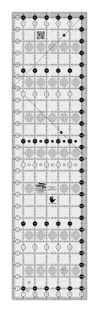 Creative Grids Quilt Ruler left-handed 6.5x24.5 inch acrylic with non-slip grip and precise markings for quilting and sewing