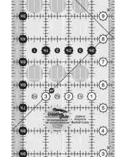 Creative Grids Quilt Ruler 4.5x12.5 inch acrylic with non-slip grip and precise markings for quilting and sewing projects