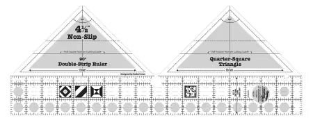 Creative Grids Quilt Ruler 90 Degree Double-Strip acrylic quilting tool with non-slip grip and precision measurements