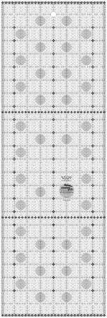 Creative Grids Itty-Bitty Eights Rectangle XL Quilt Ruler 8x24 inches with black and white grid markings for precise fabric cutting and gripping surface to prevent slipping