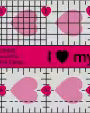 Creative Grids I Love My Quilt Friends Quilt Ruler 2.5x10 inch acrylic with non-slip grip and black pink markings