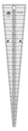 Creative Grids Quilt Ruler 10 Degree Triangle for precise quilting cuts with non-slip grip and clear markings