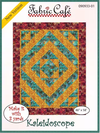 PATTERN Kaleidoscope FC090933-01 quilt pattern with colorful geometric design by Fabric Cafe