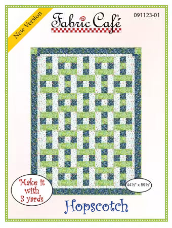 PATTERN Hopscotch quilt pattern by Fabric Cafe with assembly diagram and step-by-step instructions