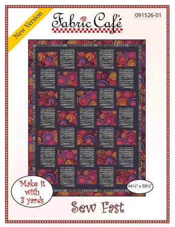 PATTERN Sew Fast quilt pattern by Fabric Cafe with assembly diagram and step-by-step directions
