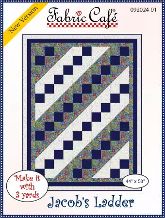Jacob's Ladder Pattern quilt top by Fabric Cafe 44x58 inches standard piecing