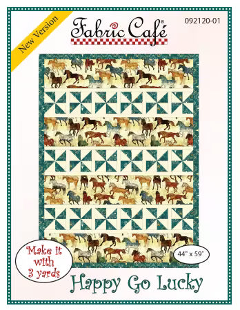Happy Go Lucky Pattern quilt design by Fabric Cafe with vibrant colors and geometric shapes