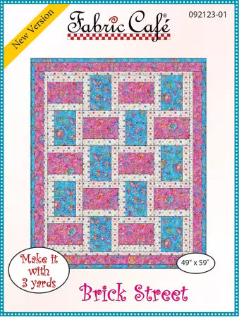 PATTERN Brick Street fabric quilt pattern by Fabric Cafe